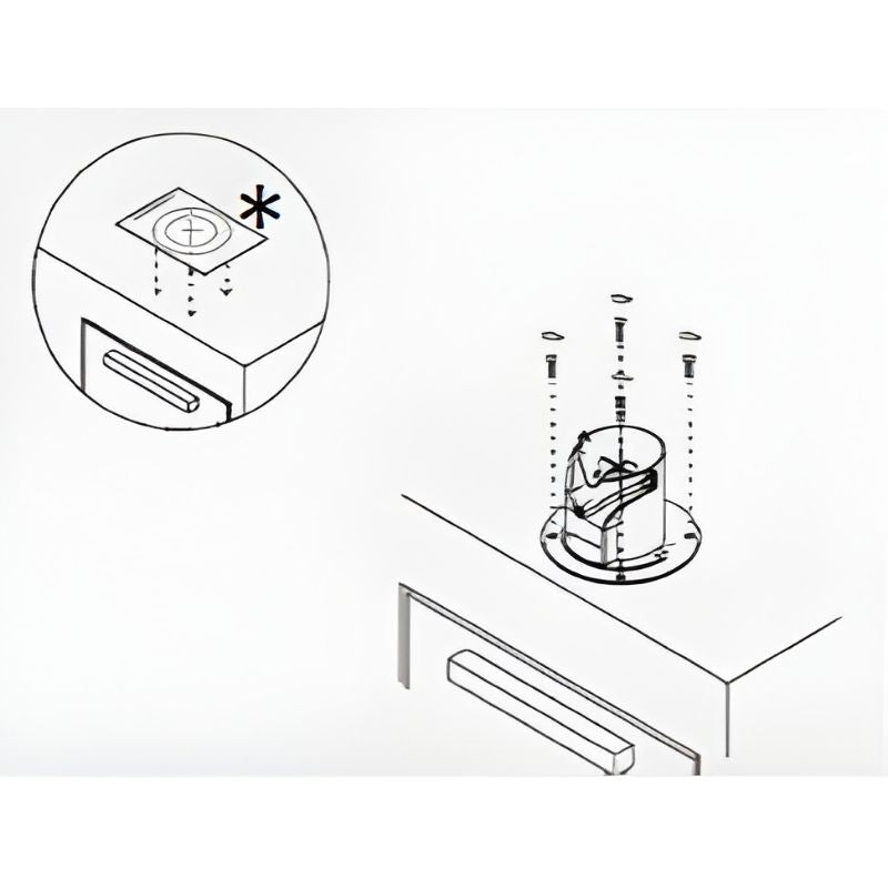 Technical drawing of La Spaziale Portafilter Cleaner on white background