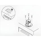 Technical drawing of La Spaziale Portafilter Cleaner on white background
