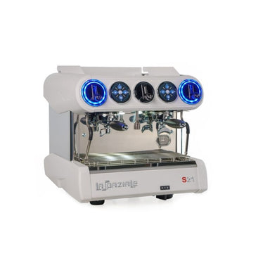Front of La Spaziale S21 Spazio espresso machine on white background