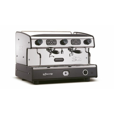Front of La Spaziale S2 espresso machine on white background