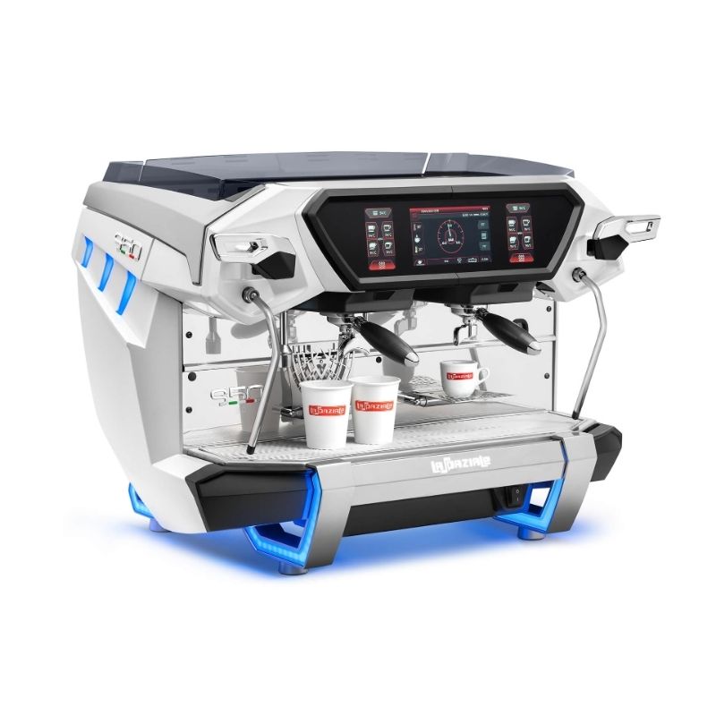 Front of white La Spaziale S50 3.0 TA 2 Group on  a white background