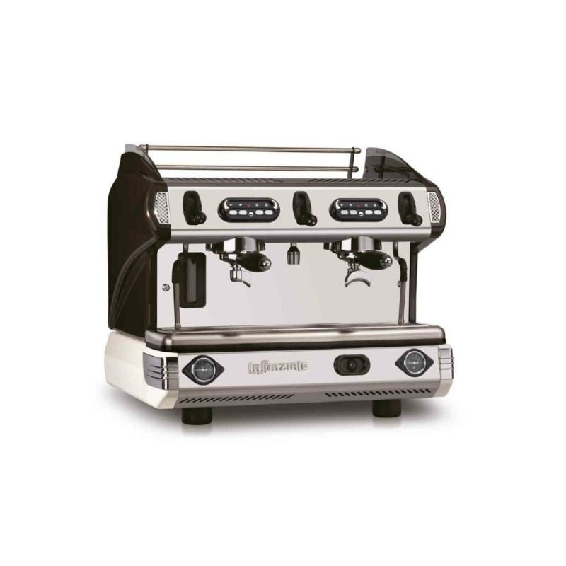 Front of black La Spaziale S9 Compact on white background